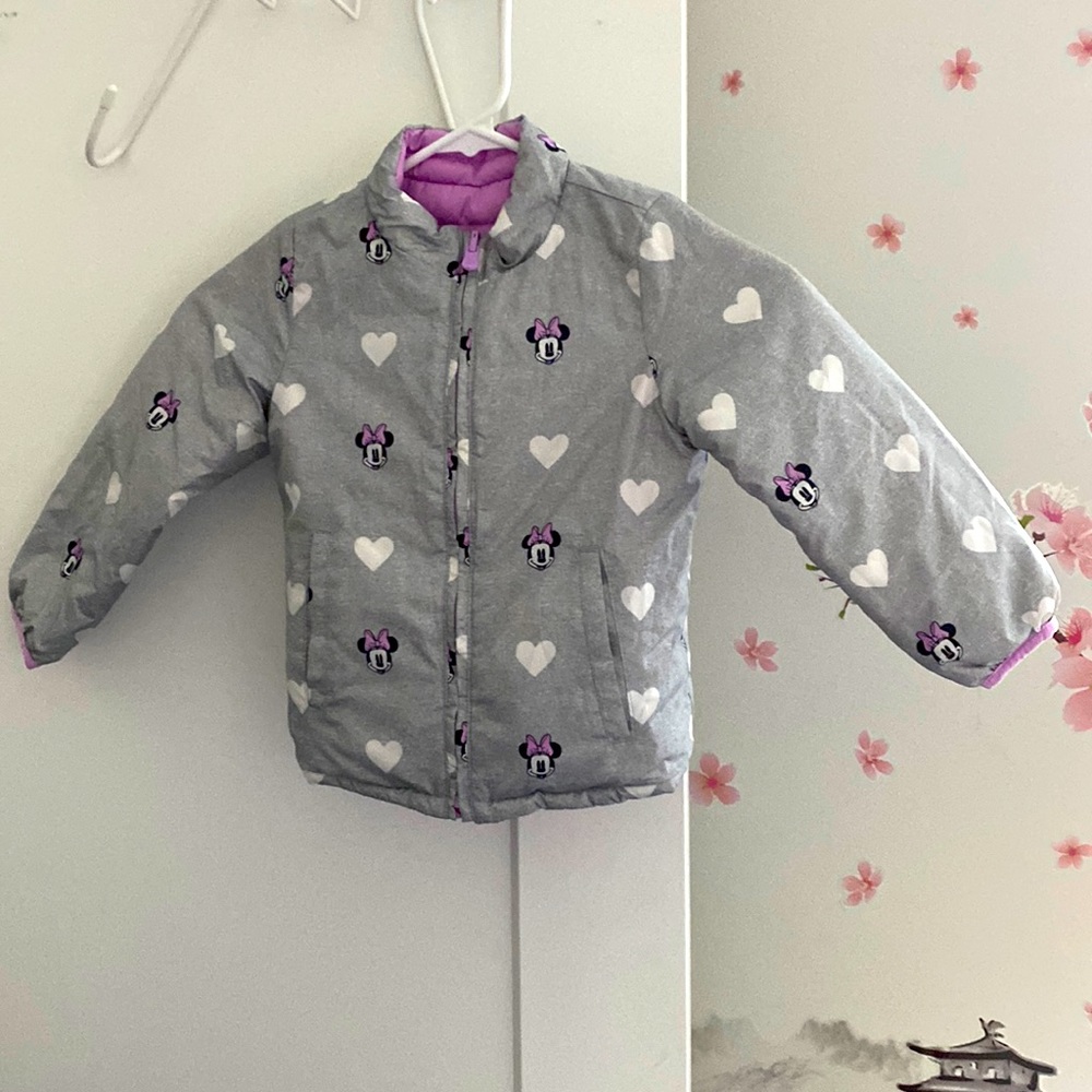 Gap, almost new, two sided girl 3/4T winter jacket, pretty and functional:)